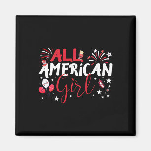 Kinder alle amerikanischen Mädchen für Unabhängigk Magnet