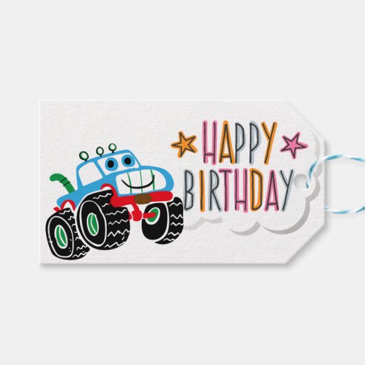 Kinder Alles Gute zum Geburtstag  Geschenkanhänger (Vorderseite (Horizontal))