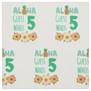 Kinder Aloha Tropical Luau 6 Jahre alt Geburtstag Stoff