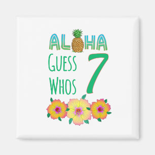 Kinder Aloha Tropical Luau 7. Geburtstag Magnet