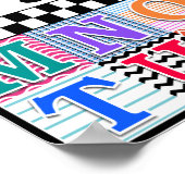 Kinder Alphabet Art. 16x16 Personalisiert Poster (Ecke)