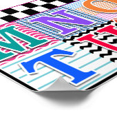 Kinder Alphabet Art. 16x16 Personalisiert Poster (Ecke)