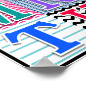 Kinder Alphabet Art 24x24 Personalisiert Poster (Ecke)