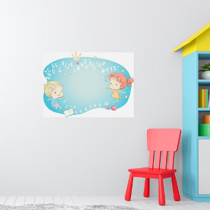 Kinder Alphabet Lernen Illustration mit Zahlen Poster