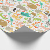 Kinder Alphabet Muster Geschenkpapier (Ecke)