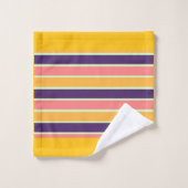 Kinder Alphabet Regenbogen Streifen Badhandtuch Set (Waschlappen)