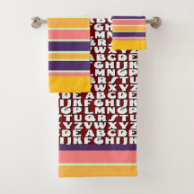 Kinder Alphabet Regenbogen Streifen braun