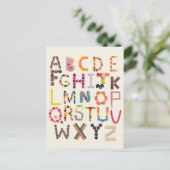 Kinder Alphabet zurück zur Schule Candy Halloween  Postkarte (Stehend Vorderseite)