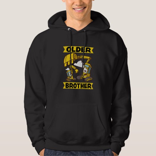 Kinder älterer Bruder 2023 Grabbagger Hoodie (Vorderseite)