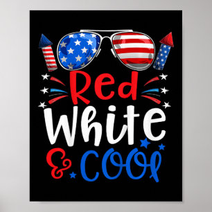 Kinder am 4. Juli rot-weiße und Coole Patriotische Poster