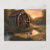 Kinder am Bach Postkarte (Vorderseite)