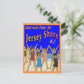Kinder am Jersey Shore Beach Postkarte (Stehend Vorderseite)