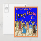 Kinder am Jersey Shore Beach Postkarte (Vorne/Hinten)