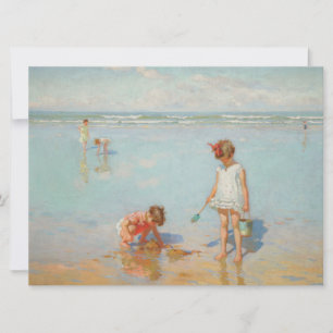 Kinder am Meer (Sommerliche Strand Szene) Karte