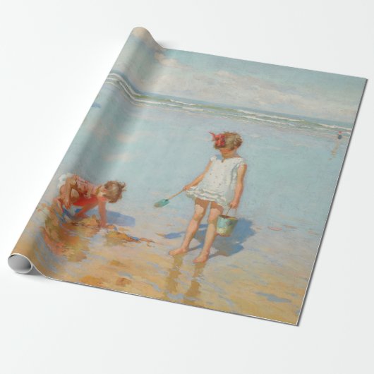Kinder am Meer (Sommerstrand) Geschenkpapier (Ungerollt)