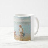 Kinder am Meer (Sommerstrand) Kaffeetasse (VorderseiteRechts)