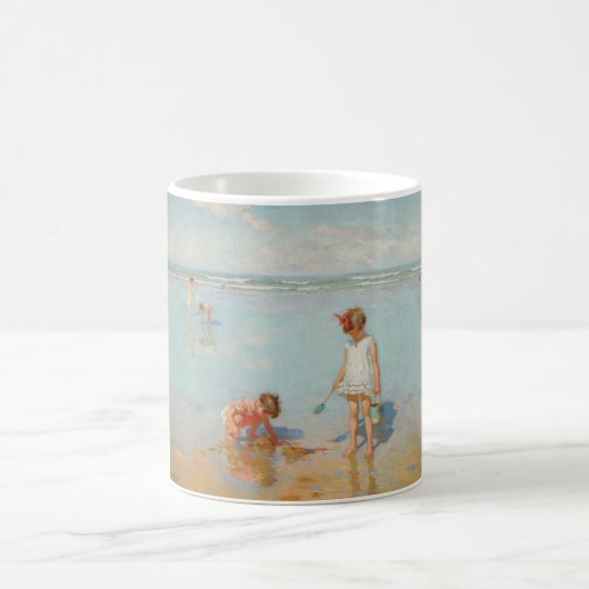 Kinder am Meer (Sommerstrand) Kaffeetasse (Mittel)
