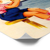 Kinder am Seidenbrunnen Poster (Ecke)
