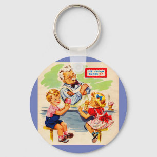 Kinder am Seidenbrunnen Schlüsselanhänger