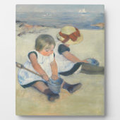 Kinder am Strand, 1884 Fotoplatte (Vorderseite)