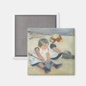 Kinder am Strand, 1884 Magnet (Vorderseite/Rückseite)