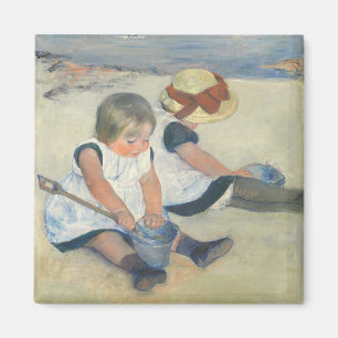 Kinder am Strand, 1884 Magnet