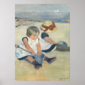 Kinder am Strand, 1884 Poster (Vorne)