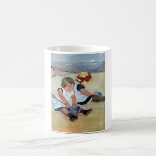 Kinder am Strand, Cassatt Kaffeetasse (Mittel)