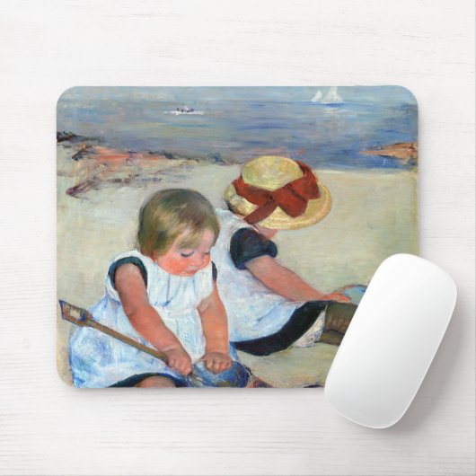 Kinder am Strand, Cassatt Mousepad (Mit Mouse)
