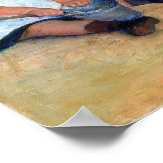 Kinder am Strand, Cassatt Poster (Ecke)