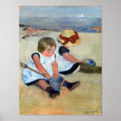 Kinder am Strand, Cassatt Poster (Vorne)