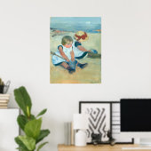 Kinder am Strand - Mary Cassatt Fine Art Poster (Heimbüro)