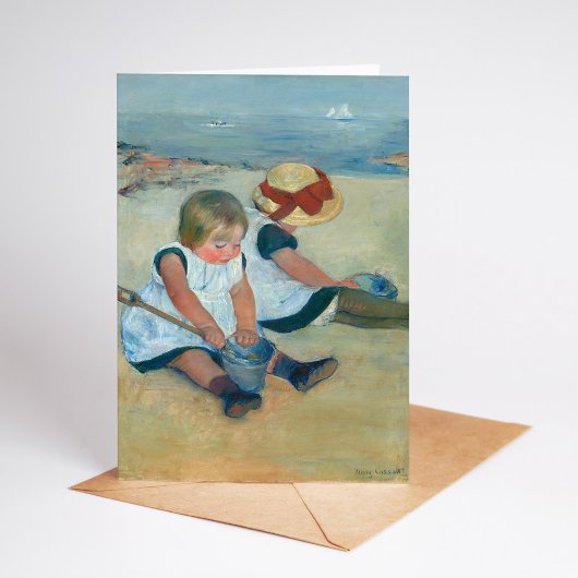 Kinder am Strand | Mary Cassatt Karte