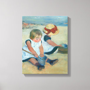 Kinder am Strand Mary Cassatt Leinwanddruck
