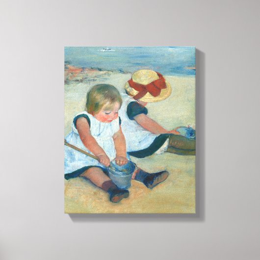 Kinder am Strand | Mary Cassatt Leinwanddruck (Vorderseite)