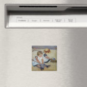 Kinder am Strand, Mary Cassatt Magnet (In Situ (Geschirrspüler))