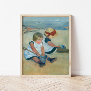 Kinder am Strand   Mary Cassatt Poster