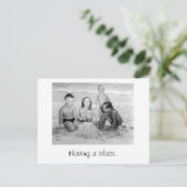 Kinder am Strand Postkarte (Stehend Vorderseite)