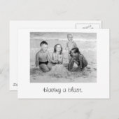 Kinder am Strand Postkarte (Vorne/Hinten)