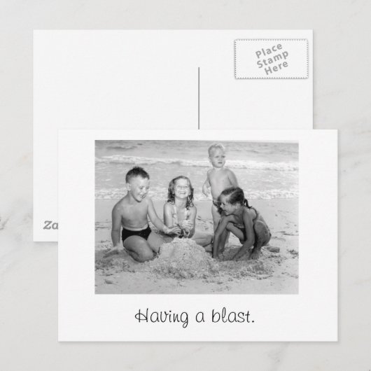 Kinder am Strand Postkarte (Vorne/Hinten)