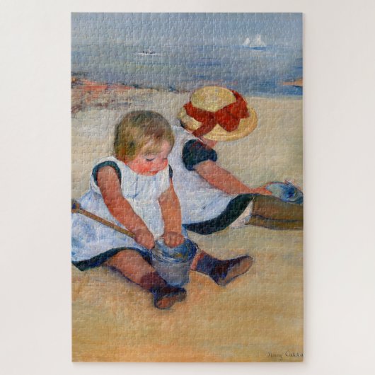 Kinder am Strand Puzzle (Vertikal)