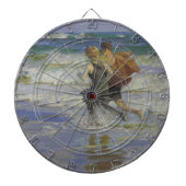 Kinder am Strand (von Edward Henry Potthast) Dartscheibe (vorne)