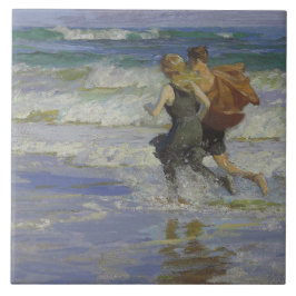 Kinder am Strand (von Edward Henry Potthast) Fliese