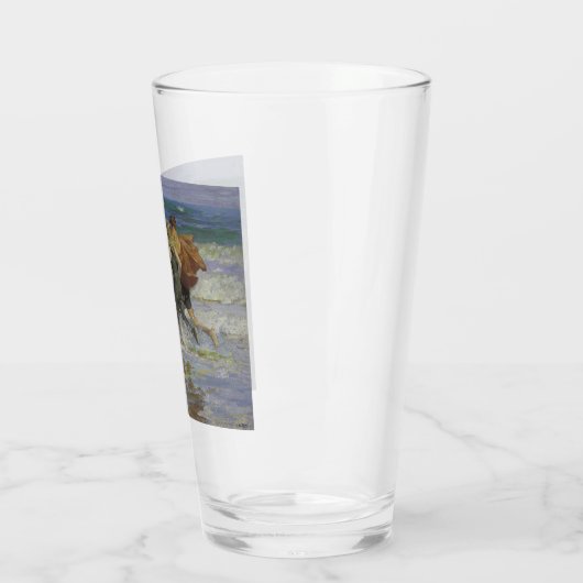 Kinder am Strand (von Edward Henry Potthast) Glas (Links)