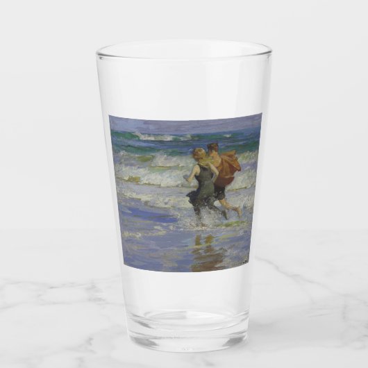 Kinder am Strand (von Edward Henry Potthast) Glas (Vorderseite)