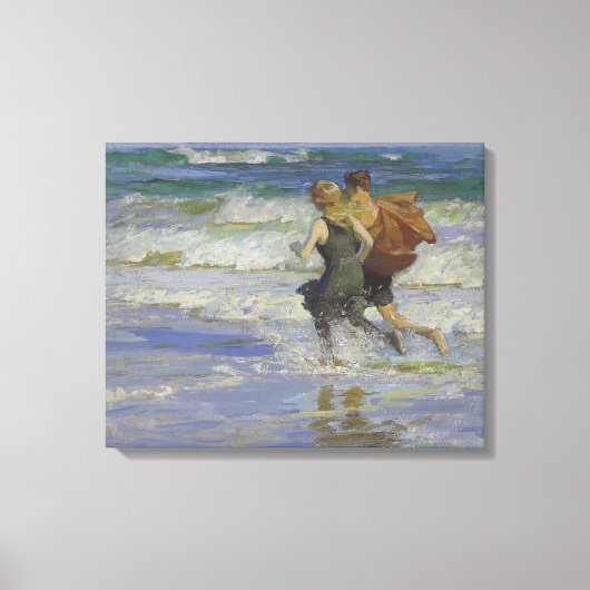 Kinder am Strand (von Edward Henry Potthast) Leinwanddruck (Vorderseite)