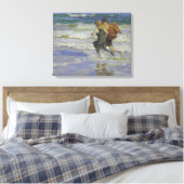 Kinder am Strand (von Edward Henry Potthast) Leinwanddruck (Insitu (Schlafzimmer))