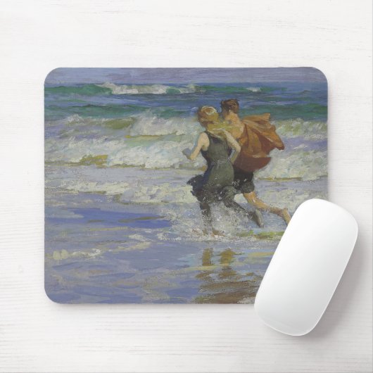 Kinder am Strand (von Edward Henry Potthast) Mousepad (Mit Mouse)