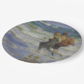 Kinder am Strand (von Edward Henry Potthast) Pappteller (Schrägansicht)