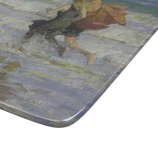 Kinder am Strand (von Edward Henry Potthast) Schneidebrett (Ecke)